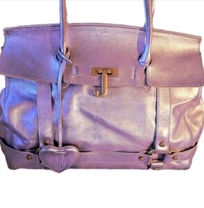 2004 Juicy Couture B!rkin-ish Satchel In Metallic Lilac Pink Vintage Y2K 🩷 RARE